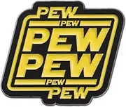 Pew Pew Pew! Space Pin Badge, One Size, Metal