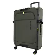 Reebok Pro 78cm LARGE Leather Film Soft Shell Case Airline-Friendly - Khaki