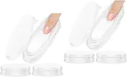 OHPHCALL 2sets French Tip Dipping Powder Tray Plastic Manicure Dip Storage Box for Nail Dipping 3pcs*2