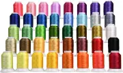 40 Color Spools Premium Polyester Embroidery Thread Set Compatible with Brother