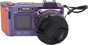 4K 70MP Digital Camera for Photography, Portable Vlogging Camera with 50X Zoom, Autofocus Point and Shoot Cameras with Wide Angle Double Screen Flash for Travel (Violet)