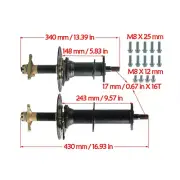 760mm 30'' Rear Differential Axle For Electric Go Kart ATV Golf Cart Quad Buggy