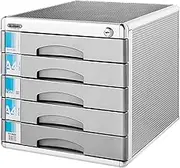 5-Layer Desktop File Cabinet, Aluminum Alloy Multi-Layer Storage Box Drawer Can Be Locked, Used for A4 Paper, Magazines, Paperwork and Documents (Size : 30×36×30.5cm)