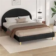 ALFORDSON Bed Frame Mattress Base Platform Fabric Charcoal - Double Size