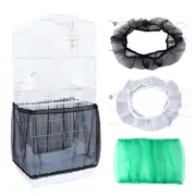 Adjustment 95-190cm Nylon Mesh Pet Bird Cage Seed Catcher Cover Shell Skirt Net