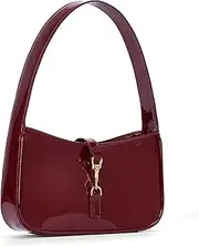 [JQWSVE] Purses for Women Shoulder Bag Y2k Red Purse Small Black Clutch Purse Faux Leather Hobo Handbag Cute Mini Tote Purse