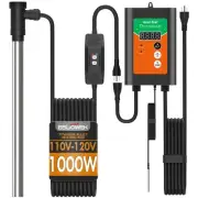 1000W Titanium Fully Submersible Portable Electric Immersion Pool & Hot Tub W...