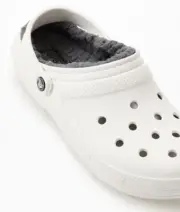 Crocs Classic Lined Clog Rubber Flip Flop White US Size Men 9 Women 11 NEW