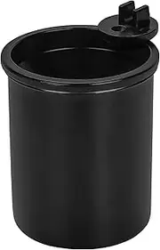 DODAMOUR Metal Cigarette Ashtray, Stainless Steel Windproof Cigar Ashtray with Lid, Home Smokeless Ash Tray Indoor and Patio Outdoors (Black)