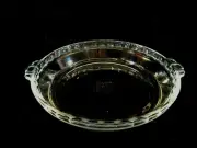 Vintage Pyrex Deep Dish Fluted Edge Tab Handle 9-1/2" Pie Dish #229 NOS