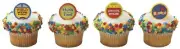 Cake Toppers Cool School Cupcake Rings One Dozen