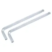2pcs 12mm Ball End Hex Key Wrench, L Shaped Long Arm CR-V Repairing Tool