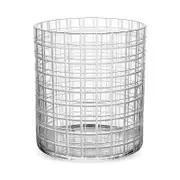 Orrefors Cut In Number Checker Vase, Medium