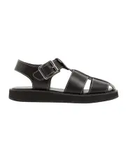 [Oxford] Leah Fisherman Sandal in Black