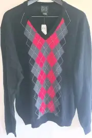 Jos. A. Bank Executive Collection Large Mens Lambswool Blend V Neck Sweater NWT
