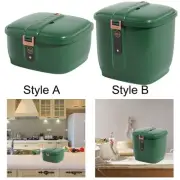 Rice Container Green Pantry Store Cereal Dispenser Bucket Grain Rice Storage