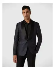 [Politix] Slim Fit Shawl Collar Tuxedo in Dark Navy