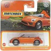 [Matchbox] 2019 Volkswagen Beetle Convertible - MBX 14/100 - HFR73 - Short Card - Superfast Lesney - VW Cabriolet - Orange - Mattel 2022