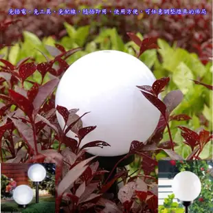 【月陽】球形太陽能自動光控LED庭園燈草坪燈插地燈(RB3210)