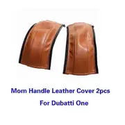 Armrest Protective Cover For Dubatti One Stroller Pram Bar Handle Sleeve Case Leather Covers Accessories mom 2pcs brown