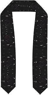 [SKKNT] Gothic Rose Print Print Graduation Shawl Stole For Academic Commencements Honor Sash Congratulations Gift