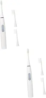 Beavorty 2 Sets Electric Toothbrush Battery-powered Oral Cleaning Gums Deep Cleaning Adult Toothbrush