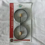NEW Set of 2 Norpro 4” Round Egg / Pancake Rings