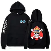 One Piece Film: Red Monkey D. Luffy Portgas D. Ace Hoodie Cartoon Manga Anime Front Pocket Graphic For Couple's Men's Women's Adults' Hot Stamping