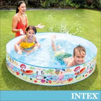 在飛比找松果購物優惠-【INTEX】免充氣幼童戲水游泳池 (152*25cm)(5