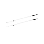 Aussie Traveller 2 x White Mini Curved Roof Rafter (CRR) with LED