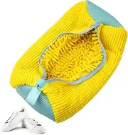Shoe Washing Machine Bag, Reusable Shoe Cleaning Bag Laundry Shoe Bag Machine Wash Shoe Bag Shoe Washing Pouch for Washing Machine Dryer Laundry for 360 Degree Cleaning All Shoes (Yellow), yellow,