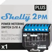 Shelly Plus 2PM, WiFi & Bluetooth Smart Relay Switch with Power Metering