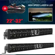 22"/32" Double Row Laser Osram LED Light Bar Driving 4X4 Offroad Lamp 1LUX@1468m