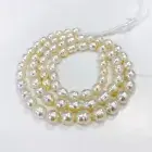 South Sea Pearl Necklaces Loose Strands 8-10mm Circled-Baroques Champagne Color
