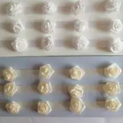 Table Runner Satin Ribbon Wedding Dior Roses Hair Cream Od White 5,7m 1,75 €/ M