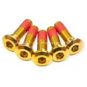 5x Gold Titanium Front Disc Rotor Bolt Screws Thread-lock for Kawasaki Z125