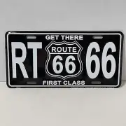 Route 66 Novelty Plate Get There First Class