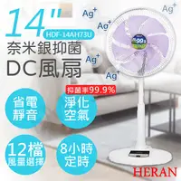 在飛比找鮮拾優惠-【HERAN 禾聯】14吋奈米銀抑菌DC風扇 HDF-14A