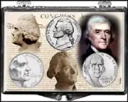 Portrait of Jefferson/Obverse Design, 2x3 Snap Lock Coin Holder, 3 pack