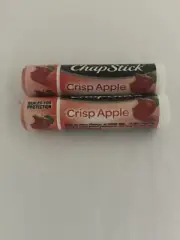 CHAPSTICK CRISP APPLE Flavor Lip Balm Lot of 2 New & Sealed