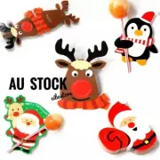 20 x Christmas Lollypop Card Present Gift Bag Tag Lolly Holder Package Wrapping