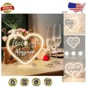 Reusable Leave A Message LED Neon Light for Home, Parties, and Special Gifts