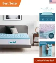 Plush 2 Inch Gel Infused Memory Foam Mattress Topper - CertiPur Certified - Twin