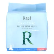 Rael, Organic Cotton Cover Liners, For Bladder Leaks, Regular, 48 Count