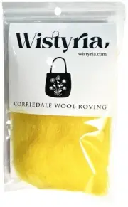Wistyria Editions Wool Roving 14" -Yellow R-W827R