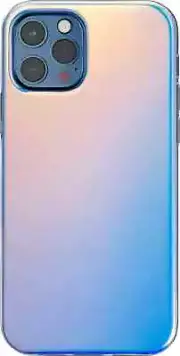 Platinum - Hard-Shell Case for iPhone 12 and iPhone 12 Pro - Reflective Rainbow