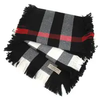 在飛比找ETMall東森購物網優惠-BURBERRY 經典格紋厚羊毛圍巾(黑白格紋)B40583