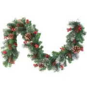 1.8M Christmas Garland Rattan Merry Christmas Wreath Xmas Tree Rattan Pine Cones