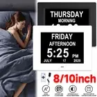 10/8 Large LED Digital Calendar Clock Dementia Alarm Day/Week/Month/Year Display