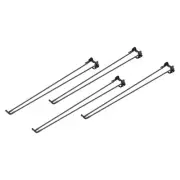 Folding Table Legs, 4pcs 32cm(16.5") Metal Foldable Coffee Table Legs, Black